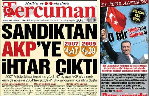 Gazetelerin Seçim Manşetleri
