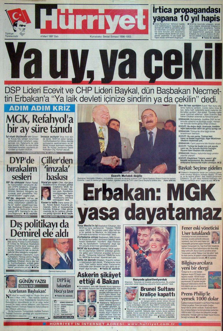 4 Mart 1997 Hürriyet