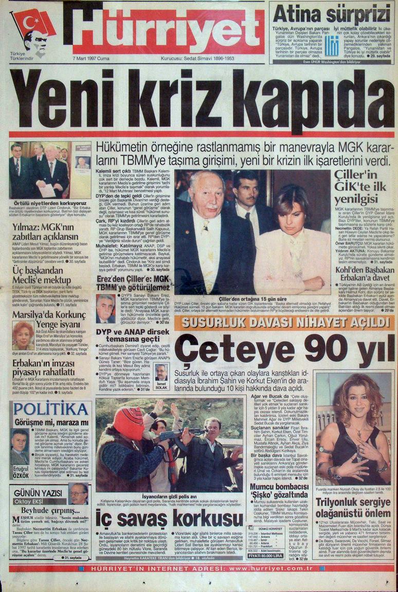 7 Mart 1997 Hürriyet