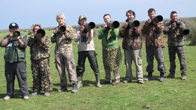 Kızılırmak Deltası Kuş Cenneti'nde foto safariye katılan doğa fotoğrafçıları