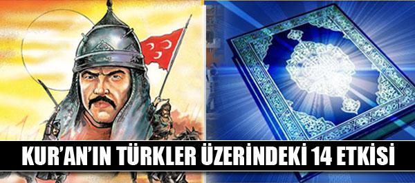 <p>İnsanların oturmaları kalkmaları, yemeleri içmeleri, başkalarına karşı kullandıkları hitaplar, çocuklarına verdikleri isimler, düğün, nişan ve cenaze merasimleri, sevinç ve üzüntülerini ortaya koyuş biçimleri, giydikleri giysiler, saç kesimleri, evlerinde kullandıkları eşyalar, alışveriş alışkanlıkları, devlete karşı tutumları hep sahip oldukları kültürle ilişkilidir. <br><br>

Türk toplumunun Kurân'ı kültürlerine mâl ettikleri sahaların bir kısmını şu başlıklar altında toplayabiliriz: