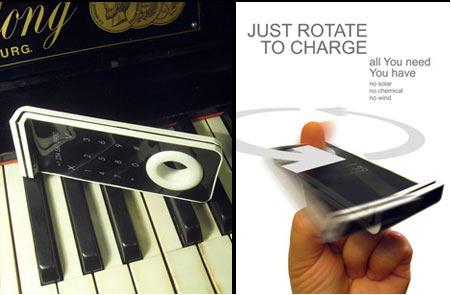 <strong>Mekanik Cep Telefonu Konsepti:</strong> Mikhail Stawsky'nin tasarladığı telefonu, parmağınızda çevirdiğiniz zaman şarj oluyor.