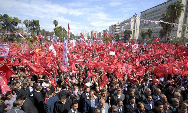 Bahçeli'nin Adana mitingi: Bahçeli, Adana'da, Uğur Mumcu Meydanı'nda partisince düzenlenen mitingde vatandaşlara hitap etti.