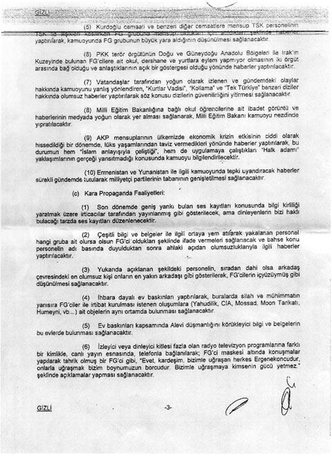 Ak Parti ve Güleni Bitirme Planı orjinal belge
