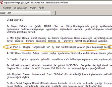 2. Bahçeli'nin katıldığı ikinci kurultay: 23 Kasım 1997