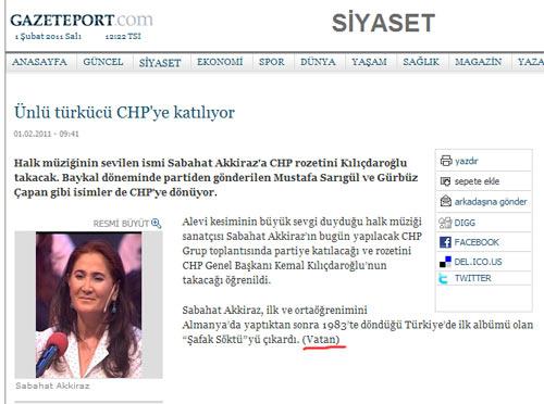 Gazeteport'la yaptığımız görüşme sonrası site haberini değiştirerek Vatan'ı kaynak gösterdi.