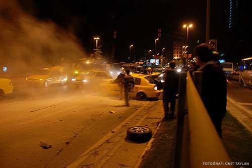 Levent'te meydana gelen kaza sonrası çekilen fotoğraflar