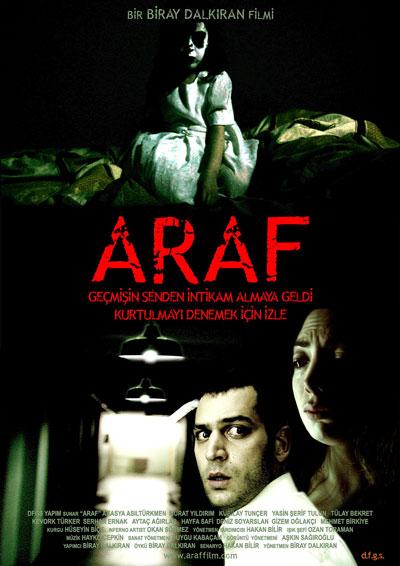 <p><strong><span style="color: #0000ff;">ARAF:</span></strong> Biray Dalkıran’ın hikâyesini yazıp yönettiği Araf filmi de adını Kur’an-ı Kerim’de geçen bir ayetten alıyordu. Ama film, İslam’da daha çok Cennet ile Cehennem arasında bir mekân olarak nitelendirilen Araf anlayışını birebir yansıtmak yerine dünya ile ahiret arasında kalan bir ruh tasvirini işlemeyi tercih etti. Araf, yasak ilişki sonucu hamile kalan Eda’nın, kürtaj olmasından yola çıkar. Eda, yıllar sonra bu kez eşinin çocuğuna hamileyken, daha önce kürtaj sırasında ölümüne sebep olduğu bebeğin arafta kalan ruhu kendisine musallat olur.</p>