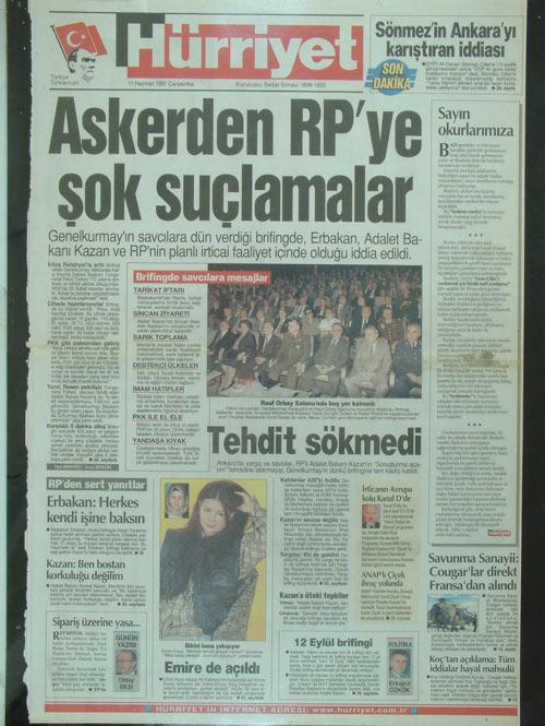 11 Haziran 1997 Hürriyet