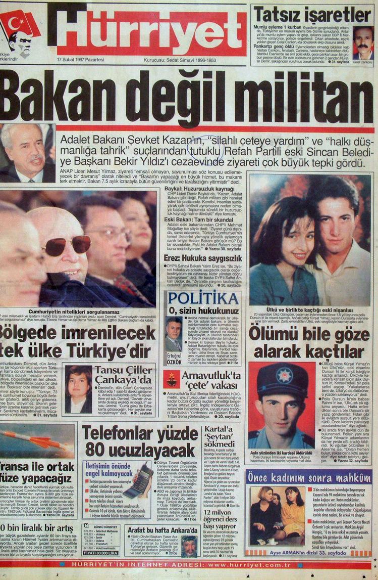 17 Şubat 1997 Hürriyet