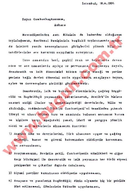 Encümen-i Daniş'in Demirel'e yazdığı mektup