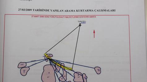 Üçüncü gün enkazın yakın çevresinde arama yapılmış. Ekiplerin daha çok hat dışını aradığı dikkat çekiyor. Hava desteği ise görülmüyor.