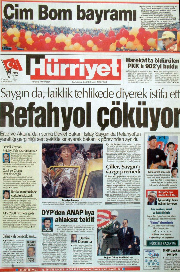 18 Mayıs 1997 Sabah
