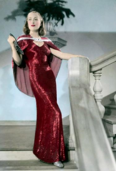 Joan Crawford - 'The Bride Wore Red' filminin setinde, 1937