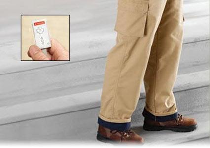 Isıtmalı pantolon: Bu pantolonda bacaklarınızı ve ellerinizi koruyan ısıtıcılar var. Uzaktan kontrol edebildiğiniz ısı kokontrol kumandası işi daha da kolaylaştırmış.