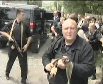 Gürcistan Cumhurbaşkanı Mihail Saakaşvili Gori'de korku dolu anlar yaşadı.