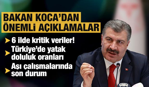 Sağlık Bakanı Fahrettin Koca: Türkiye genelinde yatak doluluk oranı %48.5