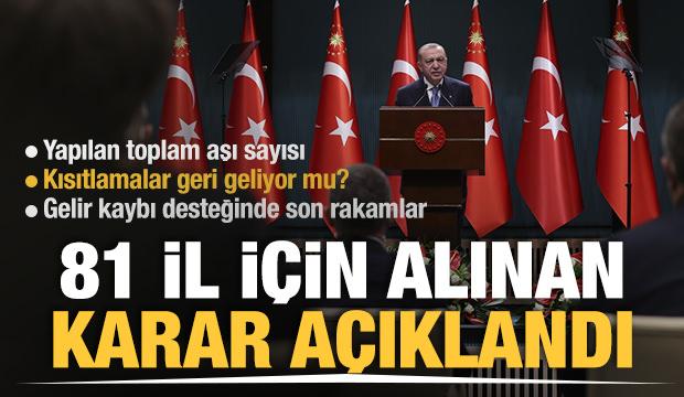 Son dakika... Kritik Kabine Toplantısı sonrası Başkan Erdoğan 81 il için alınan kararı açıkladı