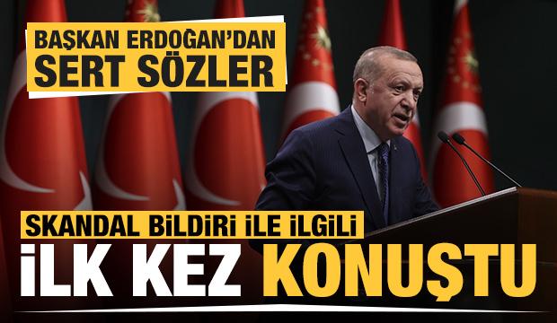 Son dakika haberi... Başkan Erdoğan'dan darbe imalı bildiriyle ilgili ilk açıklama