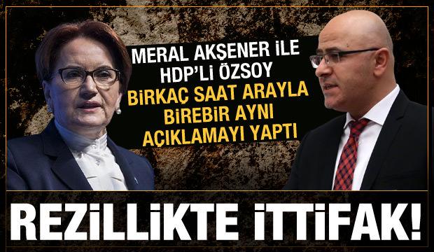 Skandal sözler: Meral Akşener ile HDP'li Hişyar Özsoy birebir aynı açıklamayı yaptı!