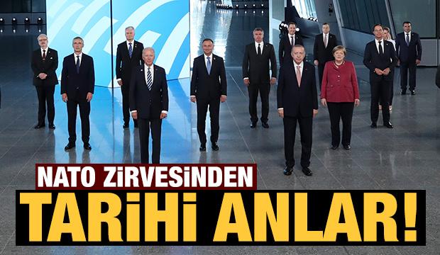 Başkan Erdoğan, NATO zirvesinde! İşte dikkat çeken anlar...