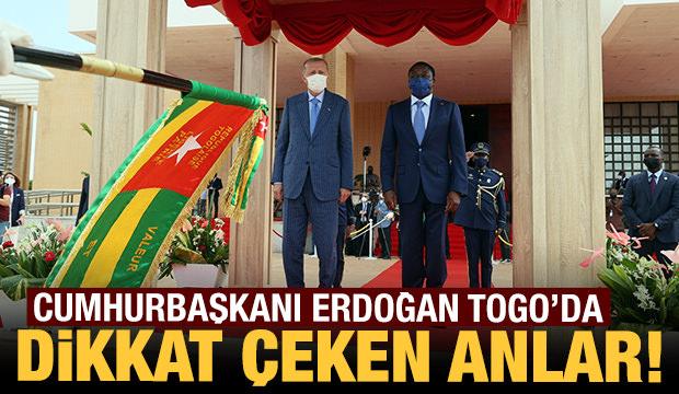 Cumhurbaşkanı Erdoğan, Togo Cumhurbaşkanı Gnassingbe tarafından böyle karşılandı 