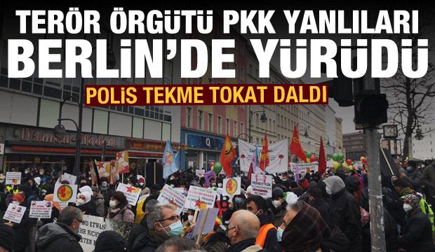 Terör örgütü PKK yanlıları Almanya'da yürüyüş düzenledi