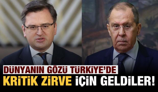 Rusya ve Ukrayna Dışişleri Bakanları Lavrov ile Kuleba Antalya'ya geldi