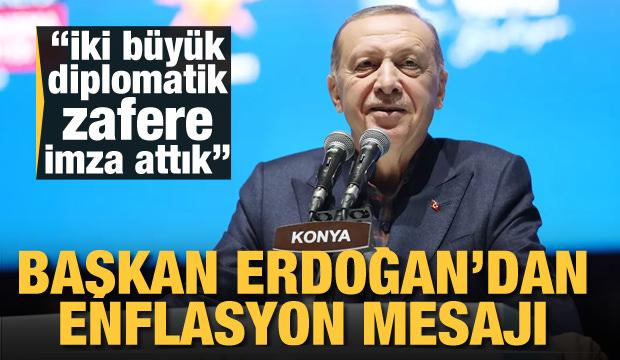 Başkan Erdoğan'dan Konya'da önemli açıklamalar: Merak etmeyin enflasyon da inecek