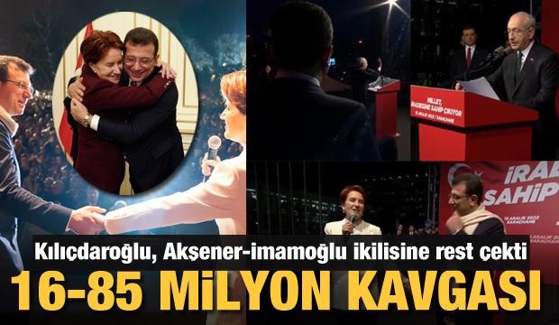 Kılıçdaroğlu ile Akşener-İmamoğlu cephesi karşı karşıya! Saraçhane'de siyasi ikbal kavgası