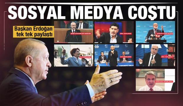Başkan Erdoğan paylaştı: Muhalefetin vizyonsuz siyaseti... "Biz yaparız, onlar konuşur"