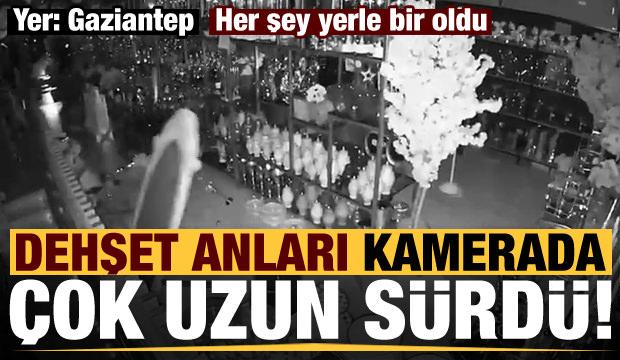 Deprem anından dehşete düşüren görüntü! Çok uzun sürdü, her şey yerle bir oldu