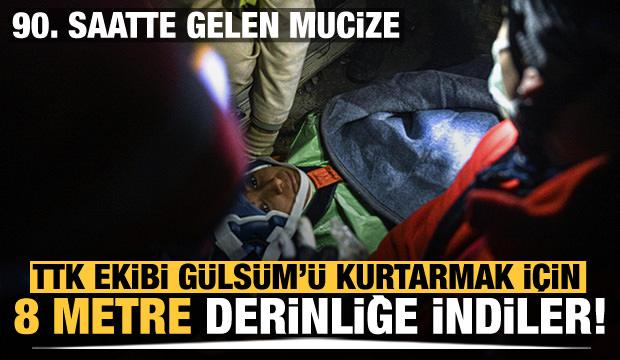 Madenciler 8 metre derinliğe indiği enkazdan depremzedeye ulaştı