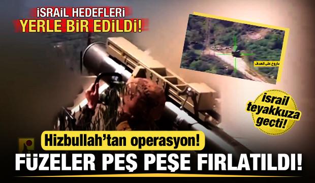 Hizbullah'tan İsrail'e operasyon! Füzeler peş peşe fırlatıldı