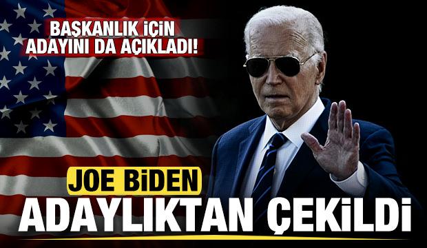 ABD Başkanı Joe Biden adaylıktan çekildi! Başkan adayını da ilan etti