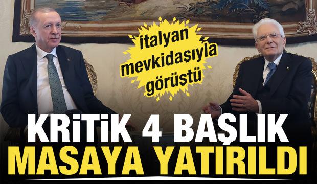 Cumhurbaşkanı Erdoğan, İtalya Cumhurbaşkanı ile görüştü
