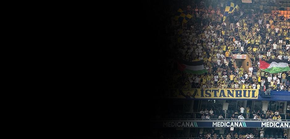 Kadıköy'de unutulmaz an: Fenerbahçe taraftarı Filistin'i unutmadı