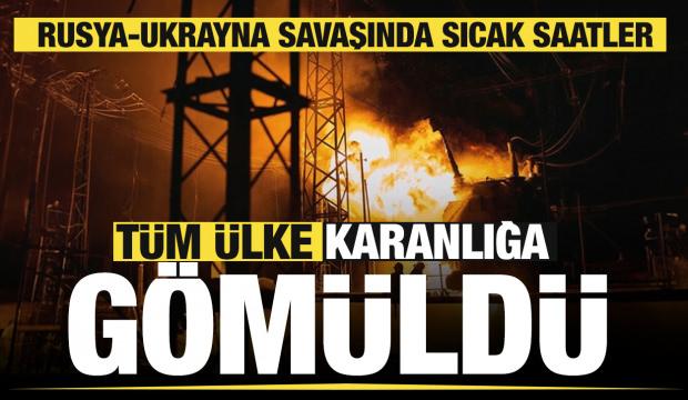 Rusya-Ukrayna savaşında sıcak saatler: Tüm ülke karanlığa gömüldü