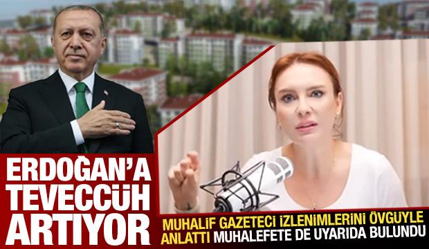 Gazeteci Bahar Feyzan'dan deprem bölgesindeki konutlara övgü, muhalefete uyarı