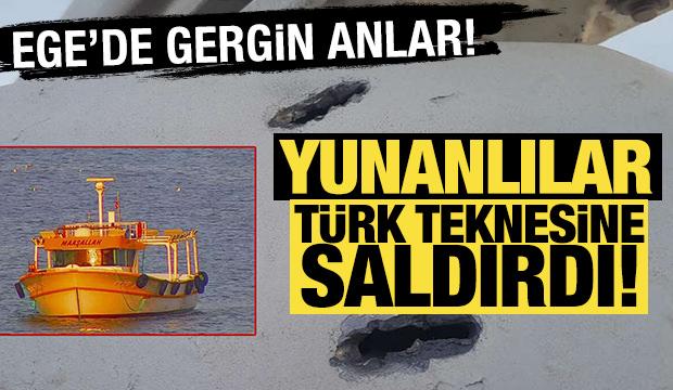 Yunan Sahil Güvenliği Türk Balıkçı teknesine ateş açtı