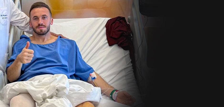 Galatasaraylı futbolculardan Edin Visca'ya ziyaret