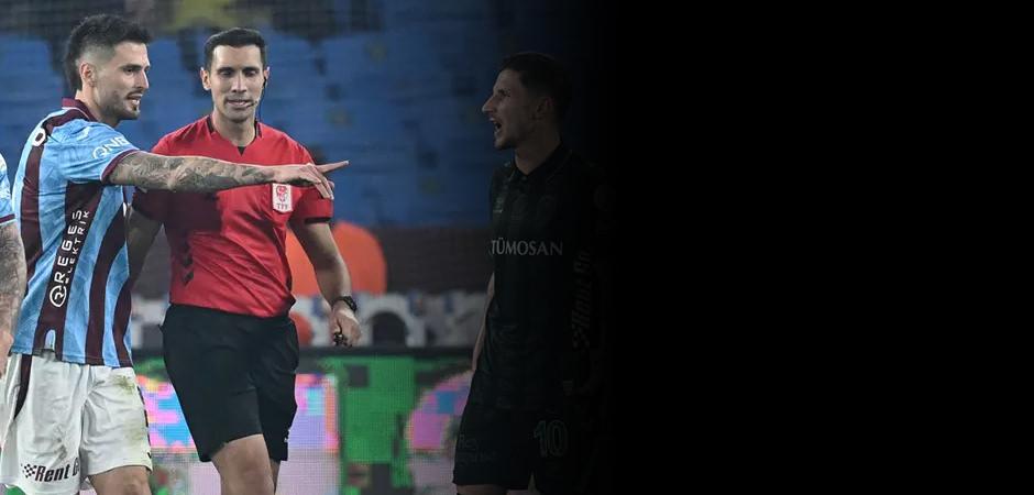 Trabzonspor maçında gol iptal edildi! Trio, hakeme tepki gösterdi