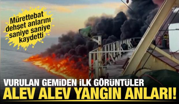 Karadeniz'de vurulan Kairos gemisinden mürettebatın çektiği görüntüler ortaya çıktı