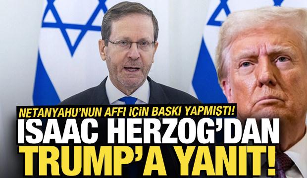 Netanyahu'nun affı için baskı yapmıştı! Herzog'dan Trump'a yanıt