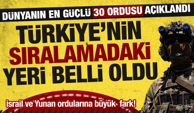 Dünyanın en güçlü 30 ordusu açıklandı: İşte Türkiye'nin sıralamadaki yeri!