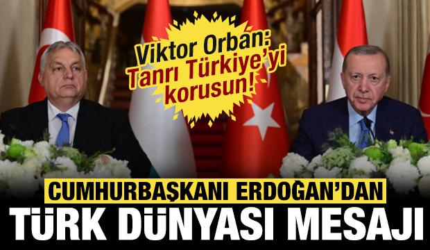 Erdoğan'dan önemli açıklama: Macaristan'ın, Türk Dünyası'na katkılarından dolayı memnunuz