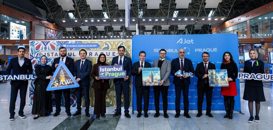 AJet&rsquo;in İstanbul-Prag seferleri başladı