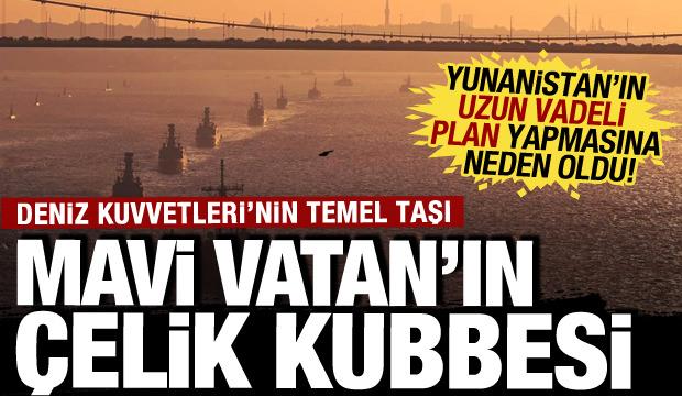 Denizlerin &Ccedil;elik Kubbesi! Yunan basını "Mavi Vatan'ın g&uuml;&ccedil;lenen donanması" diyerek &ouml;vd&uuml;
