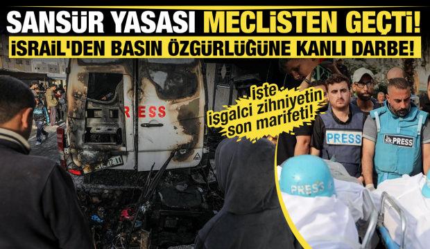 Basını susturmak i&ccedil;in her yolu deniyorlar! İsrail'den tepki &ccedil;eken sans&uuml;r kararı!