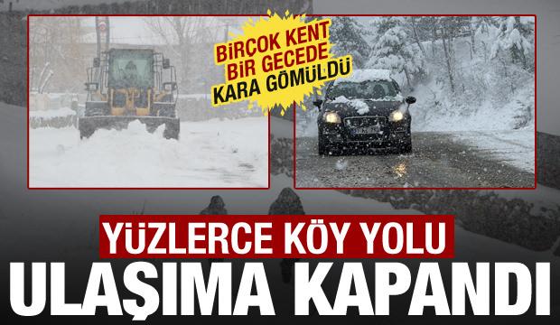 Kastamonu, Bitlis, Muş, Van... Kar bir gecede bastırdı: Y&uuml;zlerce k&ouml;y yolu ulaşıma kapandı